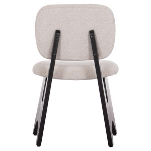 Dining chair Bellisi Hm18248.02 fabric in creamy white - plywood in black 53x56x78cm.
