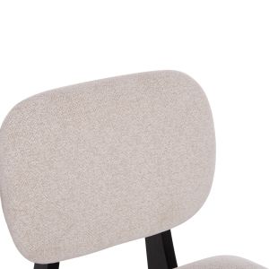 Dining chair Bellisi Hm18248.02 fabric in creamy white - plywood in black 53x56x78cm.