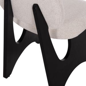 Dining chair Bellisi Hm18248.02 fabric in creamy white - plywood in black 53x56x78cm.