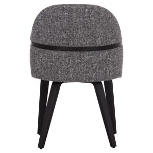 Dining chair Dekker Hm18249.02 plywood in black - fabric in gray 50x60x80cm.