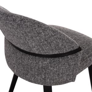 Dining chair Dekker Hm18249.02 plywood in black - fabric in gray 50x60x80cm.