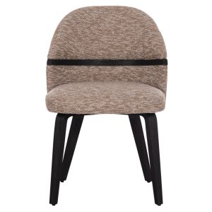 Dining chair Dekker Hm18249.03 plywood in black - fabric in brown 50x60x80cm.