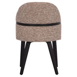 Dining chair Dekker Hm18249.03 plywood in black - fabric in brown 50x60x80cm.