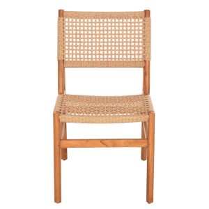Dining chair Diniz Hm6554 teak wood in natural color - synthetic rope 48x60x84cm.