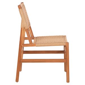 Dining chair Diniz Hm6554 teak wood in natural color - synthetic rope 48x60x84cm.