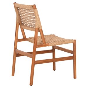 Dining chair Diniz Hm6554 teak wood in natural color - synthetic rope 48x60x84cm.