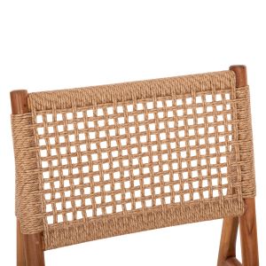 Dining chair Diniz Hm6554 teak wood in natural color - synthetic rope 48x60x84cm.