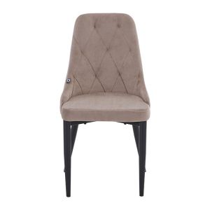 Dining chair Fl2024 beige velvet 58x44x88cm