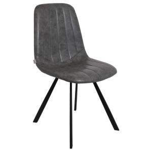 Dining chair Fl4975 gray faux leather 45x45x90cm