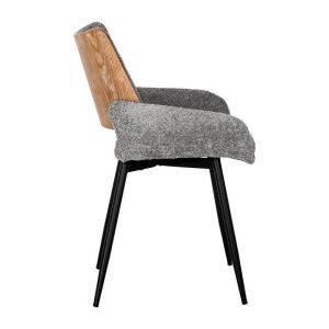 Dining chair Fl6286 gray fabric 58x54x81cm