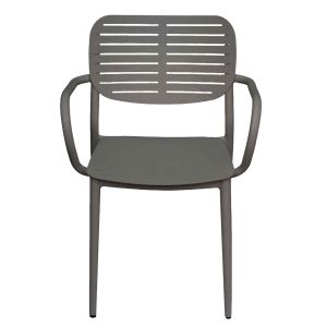 Dining chair Hilliard Hm6644.01 aluminum in gray color 56x58x80cm.