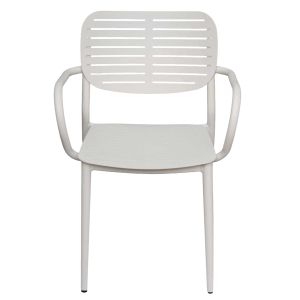 Dining chair Hilliard Hm6644.02 aluminum in white color 56x58x80cm.