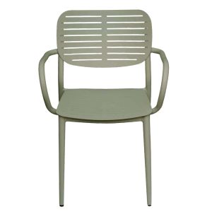 Dining chair Hilliard Hm6644.07 aluminum in olive green color 56x58x80cm.
