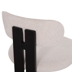 Dining chair Karvo Kall Winsor Hm18252.02 cream white fabric - black wood 57x50x78.5cm.