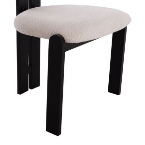 Dining chair Karvo Kall Winsor Hm18252.02 cream white fabric - black wood 57x50x78.5cm.