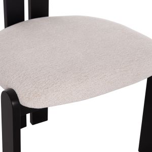 Dining chair Karvo Kall Winsor Hm18252.02 cream white fabric - black wood 57x50x78.5cm.