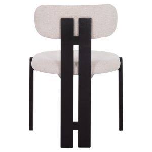 Dining chair Karvo Kall Winsor Hm18252.02 cream white fabric - black wood 57x50x78.5cm.