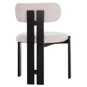 Dining chair Karvo Kall Winsor Hm18252.02 cream white fabric - black wood 57x50x78.5cm.