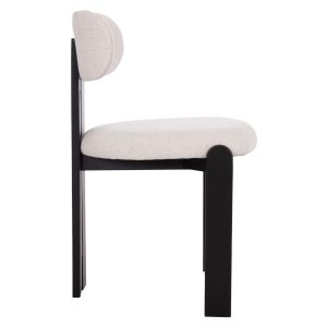 Dining chair Karvo Kall Winsor Hm18252.02 cream white fabric - black wood 57x50x78.5cm.