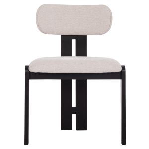 Dining chair Karvo Kall Winsor Hm18252.02 cream white fabric - black wood 57x50x78.5cm.