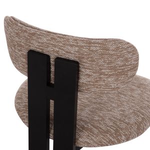 Dining chair Karvo Kall Winsor Hm18252.03 brown fabric - black wood 57x50x78.5cm.