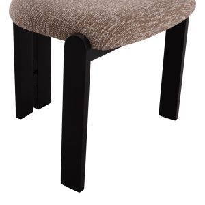Dining chair Karvo Kall Winsor Hm18252.03 brown fabric - black wood 57x50x78.5cm.
