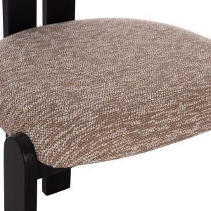 Dining chair Karvo Kall Winsor Hm18252.03 brown fabric - black wood 57x50x78.5cm.