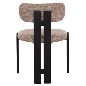 Dining chair Karvo Kall Winsor Hm18252.03 brown fabric - black wood 57x50x78.5cm.