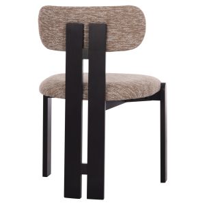 Dining chair Karvo Kall Winsor Hm18252.03 brown fabric - black wood 57x50x78.5cm.
