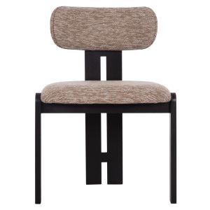 Dining chair Karvo Kall Winsor Hm18252.03 brown fabric - black wood 57x50x78.5cm.