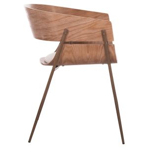 Dining chair Krill Hm18254.01 plywood in white - metal legs in copper color 55.5x55x72cm.