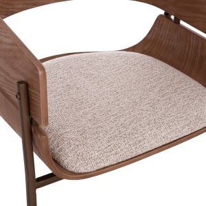 Dining chair Krill Hm18254.01 plywood in white - metal legs in copper color 55.5x55x72cm.