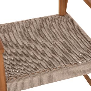 Robin dining chair Hm18351 teak wood and wicker rope in natural colors 53.5x60x78cm.