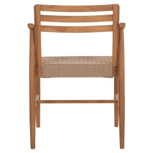 Robin dining chair Hm18351 teak wood and wicker rope in natural colors 53.5x60x78cm.