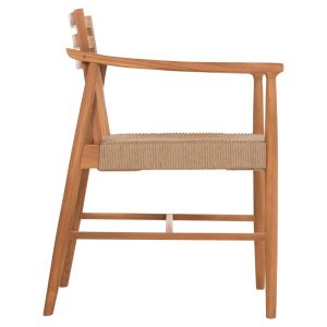 Robin dining chair Hm18351 teak wood and wicker rope in natural colors 53.5x60x78cm.