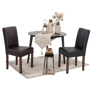Dining chair T-11 Sawana, brown leather, 45x40x90 cm