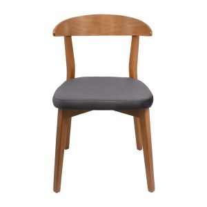 Dining chair T-9 Lux gray frame with legs in golden sand 49x54x78cm