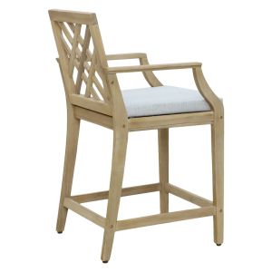 Dining room Bravo-amalfi set of 5 solid acacia wood and beige fabric 130x70x90cm