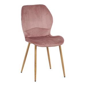 Трапезария с джелови столове Dusty Rose и стъклена маса Titta 120x70x75см комплект от 5 части