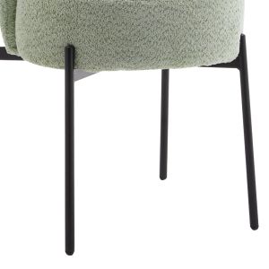 Dining table Balou-houlian set of 3 pieces Mdf black-mint fabric D80x73cm
