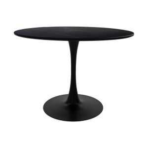 Dining table Balou-noor set of 5 Mdf black-fabric black D120x73cm