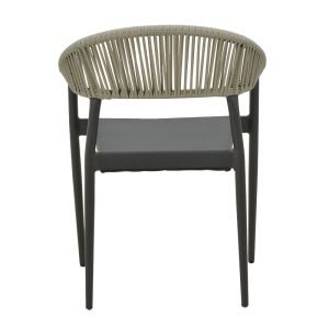 Трапезарна маса Kliton- комплект от 3 части алуминий и антрацит 80x80x74см