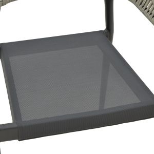 Трапезарна маса Kliton- комплект от 3 части алуминий и антрацит 80x80x74см