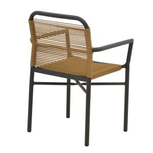 Трапезарна маса Kliton- комплект от 5 части алуминий и антрацит 80x80x74см