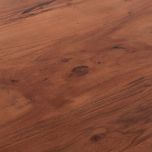 Dining table Montana Hm8336.12 tropical acacia solid wood - 4 cm surface thickness - white legs 160x90x77 in cm.