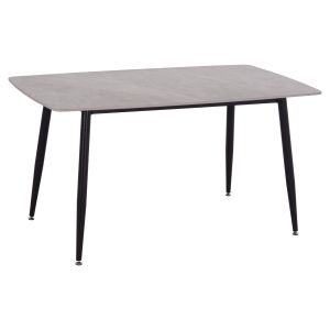 Трапезарна маса Raven Hm18149.13 керамичен плот в сив мраморен вид 140x80x74всм.
