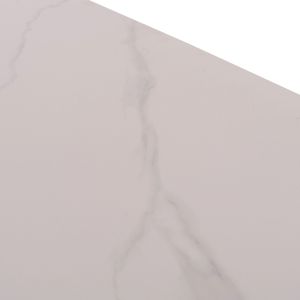 Трапезарна маса Raven Hm18150.01 керамичен плот в бял мрамор 160x80x74всм.