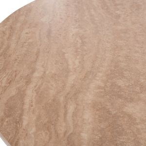 Dining table Twil Hm18324 ceramic top with a travertine and stone look - MDF base Φ120x76cm.