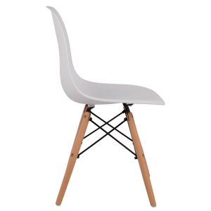 Dining chairs 2 pcs Twist Hm8460.21 white Pp - beech wood 46x50x82hcm.