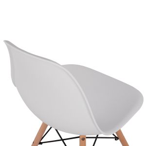 Dining chairs 2 pcs Twist Hm8460.21 white Pp - beech wood 46x50x82hcm.